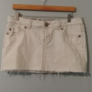 Aeropostale White Denim Mini Skirt